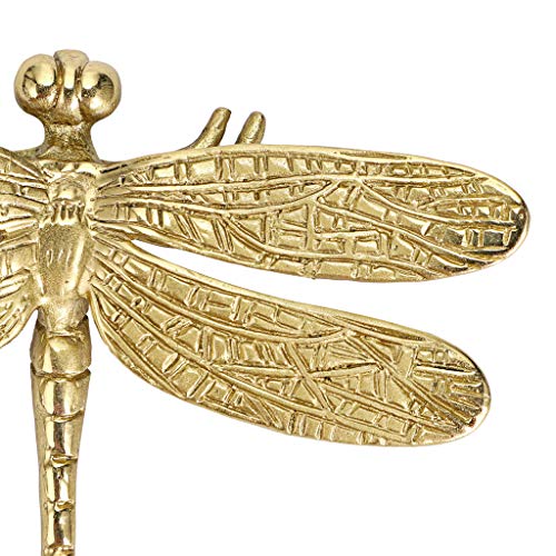 JUXYES Unique Gold Dragonfly Handle Pulls Knobs for Cabinets and Drawers - size: Pack of 2