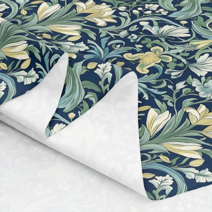 Girls Garden Black Green Flowers Floral Fabric by The Yard 3 Yards - color: Black Green, size: 3 Yards