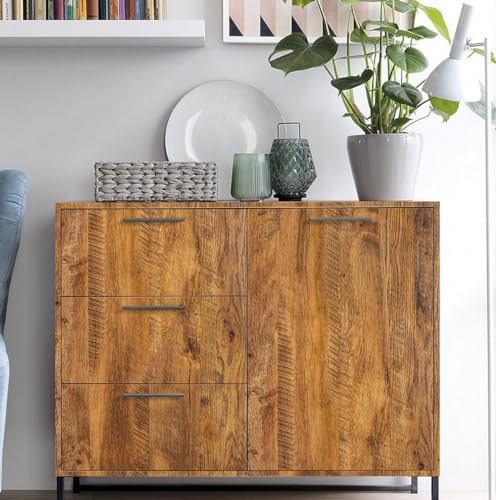Erfoni Brown Wood Grain Contact Paper Wood Look Wallpaper 17.7"x 78.7" - color: Brown, size: 17.7" x 78.7"