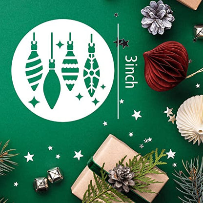Christmas Stencils for Crafts Reusable 3" Small Holiday Stencils - style: Christmas 3"/50p