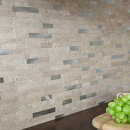 Aspect Peel and Stick Collage Tile in Biscuit (2pc per Pack/5 Pack) - color: Biscuit, size: 5 Pack
