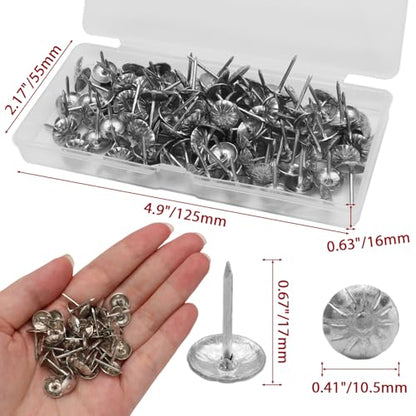 Silver Upholstery Tacks, 120PCS - color: Silver