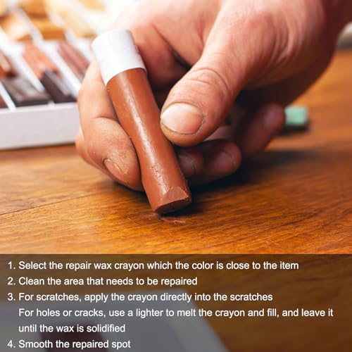 uxcell 3Pcs Furniture Repair Crayons Wood Wax Filler Stick, White - color: White