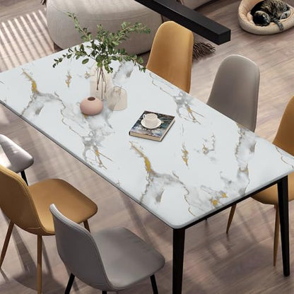 Marble Contact Paper Gold Peel and Stick Wallpaper for Kitchen Countertop - color: Gold/White, size: 17.7" x 196.8"