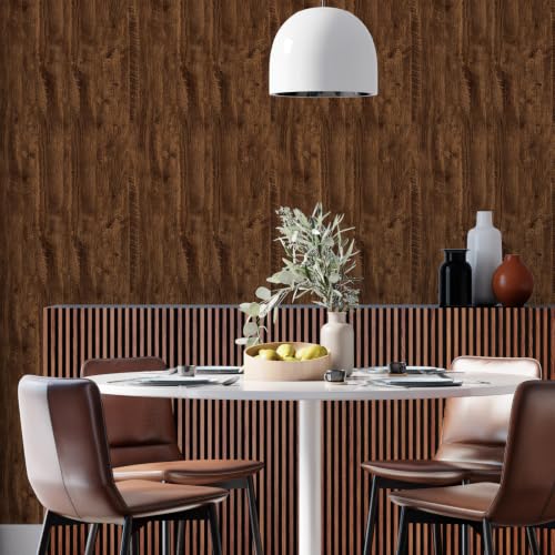 Wood Grain Contact Paper 15.7" x 236" Peel and Stick Wallpaper Brown - color: Brown, size: 15.7" x 236"