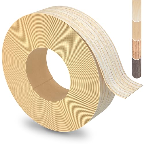 White Oak Edge Banding, 1 1/2 inch x 25ft roll of Real Wood Edge Banding Pre-glued Flexible, Veneer Tape Banding for Cabinet Repair Furniture Restoration - color: White Oak, size: 1 1/2"x 25ft