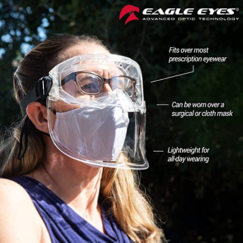 Eagle Eyes Safety Goggles Flip-Up Face Shield, UV Protection, Clear - color: Clear