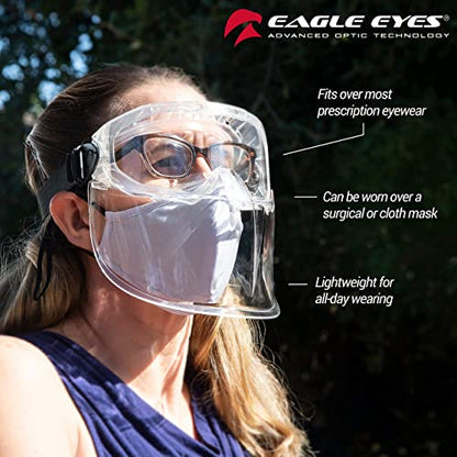 Eagle Eyes Safety Goggles Flip-Up Face Shield, UV Protection, Clear - color: Clear
