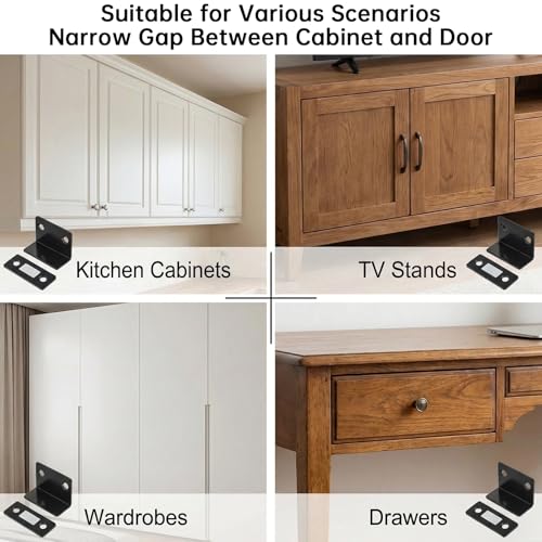 Cabinet Magnetic Catch L-Shaped 8 Pack Ultra Thin Drawer Magnet Closures