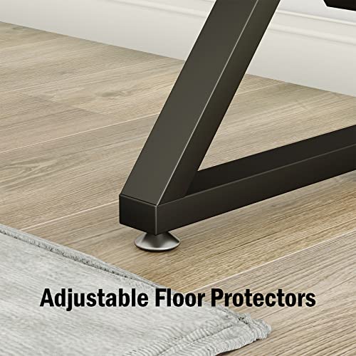 16" X-Shaped Metal Furniture Legs for DIY Coffee, Desk & Bench Tops, Bench Legs, etc with Adjustable Floor Protectors Bases Set of 2