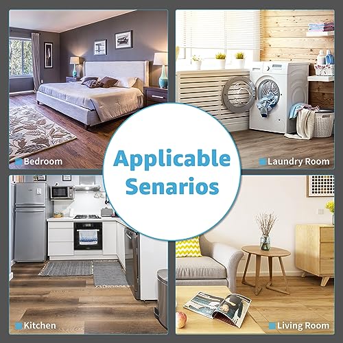 Art3d 30-Pack Peel and Stick Floor Tiles (30 Sq.Ft), White-Washed Oak - color: White-Washed