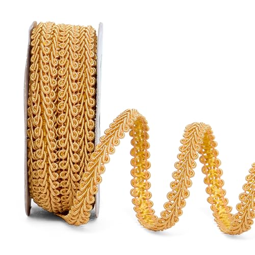 Old Gold Gimp Braid Trim 3/8" X 10 Yards - color: Gold, size: 3/8" x 10 Yd