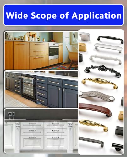 Cabinet Hardware Jig, Cabinet Handle Template with Center Punch. - color: Blue