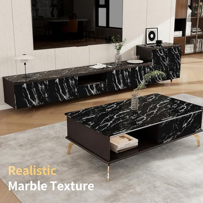 Glossy Marble Contact Paper Peel and Stick Wallpaper 17.7"x394" Black - color: Black, size: 17.7"W x 394"L