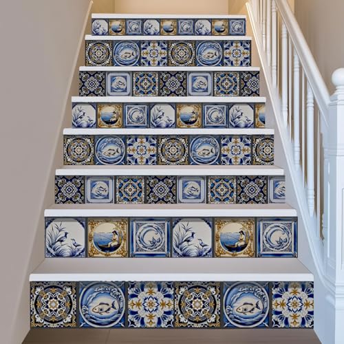 72 Pcs 9 Style Talavera Pattern Peel and Stick Wall Tile Sticker Mexican Pattern Wall Stickers Waterproof Self Adhesive Stick on Tile Decals for Kitchen Bathroom Art Decor, 4×4 Inch - style: Talavera Pattern