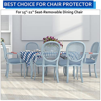 BUYUE Dining Room Chair Seat Covers Set of 6, TPU not Mixed, Friendly Jacquard Fabric Stretch Washable Slipcover for Kitchen Seat Cushions, Sky Blue-6PCS - color: Sky Blue, size: 6pcs