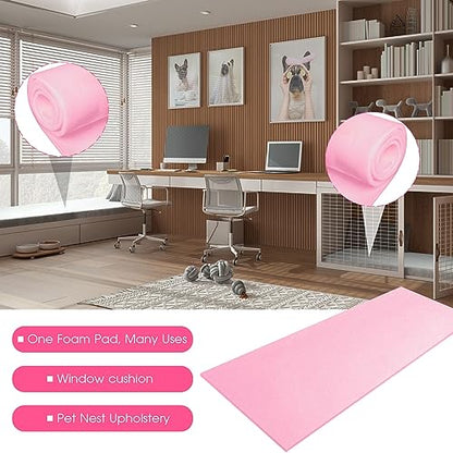 Amylove 1 Pack Upholstery Foam Sheet, 1/2" X 24" X 72", Pink - color: Pink, size: 1/2" X 24" X 72"
