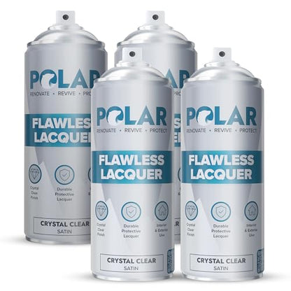 Polar Clear Satin Flawless Lacquer Spray - 4 x 13.5 Fl Oz - color: Clear Satin, size: 13.5 Fl Oz (Pack of 4)
