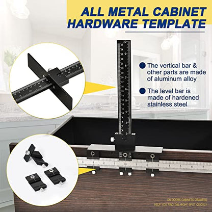Cabinet Handle Jig, Template Tool for Hardware Installation Hole Drilling