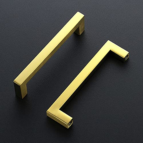 Ravinte Gold Cabinet Handles Cabinet Pulls, 5 Inch CC, 10 Pack - color: Gold, size: 5 Inch Hole Center