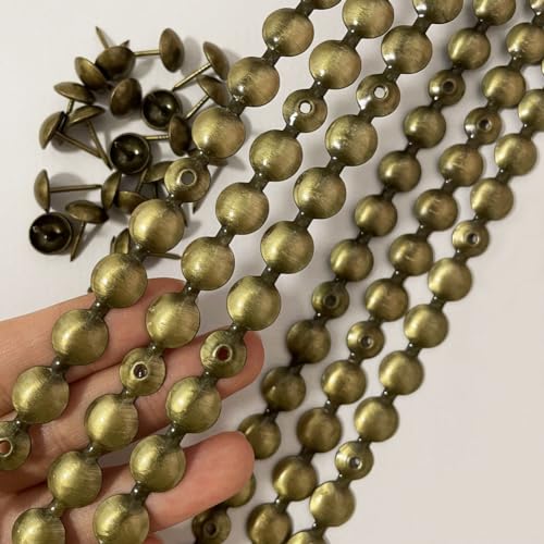 10Meters Upholstery Tacks Strips/Nailhead Trims(K:11mm Brass) - color: Brass, size: 11mm