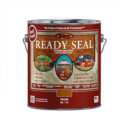 Ready Seal Exterior Wood Stain & Sealer, Pecan, 1 Gallon - color: Pecan, size: 1 Gallon