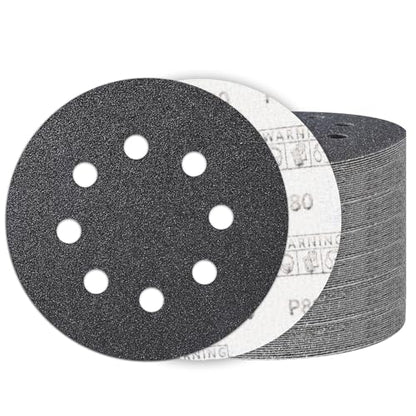 100PCS 5 Inch Sanding Discs 80 Grit, Wet Dry Hook and Loop Sandpaper - style: 80Grit