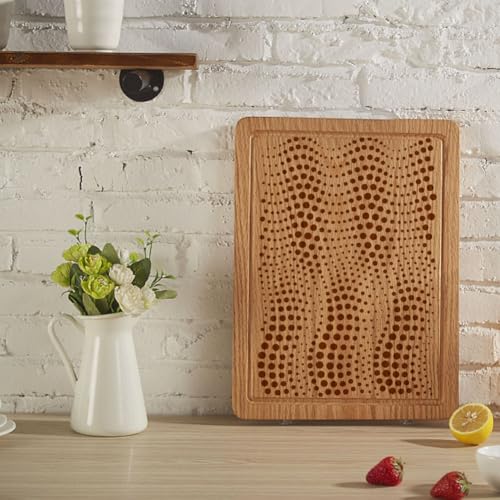 FINGERINSPIRE Point-Like Wave Geometry Stencil with a Brush 8.3x11.7inch Dot Design Painting Stencil Wave Geometry Template Floral Theme Template for Painting on Wood Wall Furniture DIY Home Decor - style: Point-like Wave Geometry