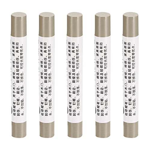 uxcell Furniture Repair Crayons, 5Pcs - Wood Wax Filler Stick, Furniture Markers Touch Up - for Scratches Holes Tables Desks Wooden Floors Cover Ups, Umber - color: Umber
