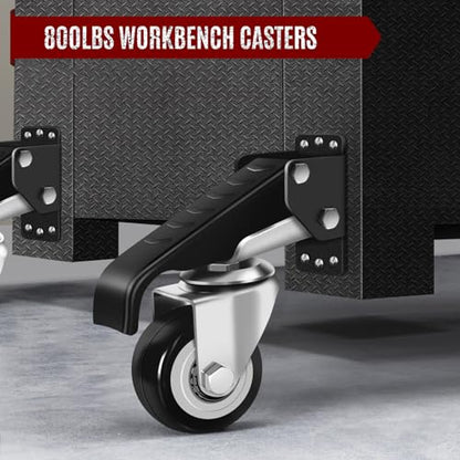 SPACECARE Retractable Workbench Casters Kit, 800 lbs Capacity 4 Pack - style: 800