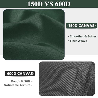 Waterproof Canvas Fabric by The Yard 150D Upholstery Fabric 58x36in Green - color: Green, size: Pre Cut 1 Yard