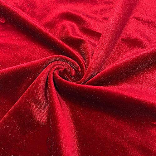 Burgundy – Luxury 4-Way Stretch Velvet Fabric by Valentina Textile Inc – 58” Wide Soft Stretch Velvet for Sewing, Apparel & Upholstery (1 Yard) - color: Burgundy, size: 1 Yard