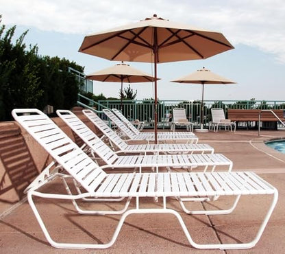 LukLoy 2" Wide 60ft Long Vinyl Straps for Patio Chairs Repairs, White - color: White, size: 60 Ft strap + 60 rivets