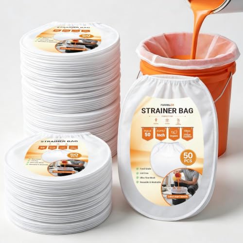 Strainer Bag 5 Gallon 50 PCS Filter Bag With Nylon Fine Mesh