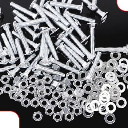 50 Pcs Bench Slats Replacement Kit - M6x35mm Galvanized Hardware Set for Metal Frame Benches - Fits 17mm-21mm Wood Slats Including Rustic Oak