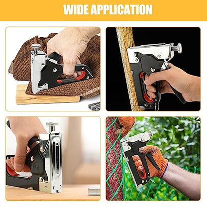 Upholstery Staple Gun Heavy Duty, 3 in 1 Staple Gun Kit with 1200 Staples