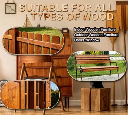 Water Based Wood Stain 8.5oz, Dark Walnut – Indoor Outdoor Furniture Stain - color: Dark Walnut