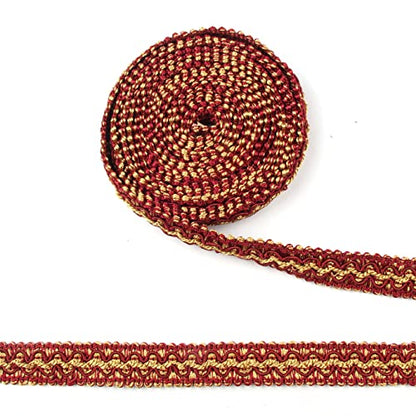 BEL AVENIR Braid Trim 0.78 inch 6.8 Yards Red Gimp Fabric Trim - color: Red