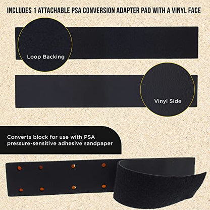 Dura-Gold Adjustable Radius Flex Longboard Hand Sanding Block, Hook & Loop - style: Radius Flex