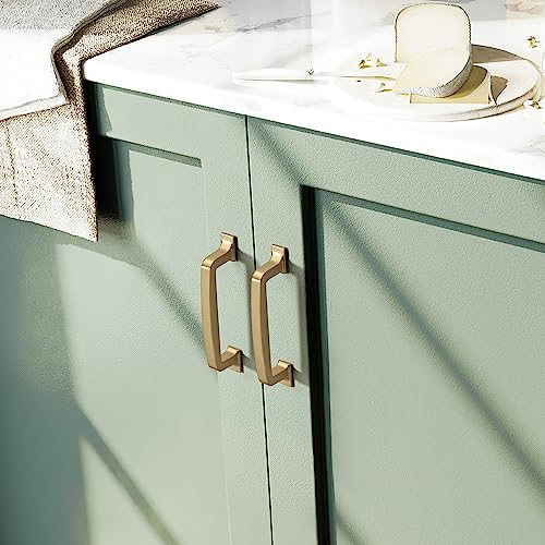 6 Pack Brass Cup Pulls 3-3/4"(96mm) Center to Center Drawer Pulls Brushed Brass Cabinet Cup Pulls Kitchen Cabinet Hardware Brushed Gold Cabinet Handles Bin Cup Drawer Handles Gold Knobs. - color: Brushed Gold/Brass, size: 3-3/4"(96mm) hole center, style: