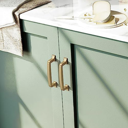 6 Pack Brass Cup Pulls 3-3/4"(96mm) Center to Center Drawer Pulls Brushed Brass Cabinet Cup Pulls Kitchen Cabinet Hardware Brushed Gold Cabinet Handles Bin Cup Drawer Handles Gold Knobs. - color: Brushed Gold/Brass, size: 3-3/4"(96mm) hole center, style: