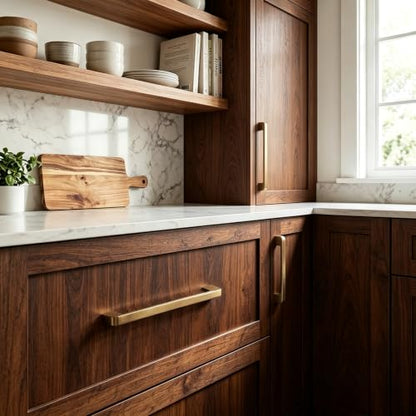 Champagne Bronze Cabinet Pulls 3-3/4 Inch Bronze Cabinet Handles - color: Champagne Bronze, size: 3-3/4 Inch (96 mm) Hole Centers