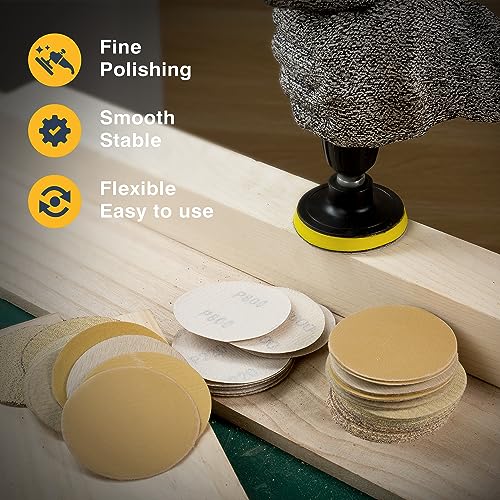 S SATC 50PCS 3 Inch Hook and Loop Sanding Discs Orbital Sander Sandpaper for Orbital Sander Include 40/60/80/120/220/320/400/600/800/1000 Grits Sanding Discs for Woodworking Automotive Metal - style: (40-1000)Grit 50 pack