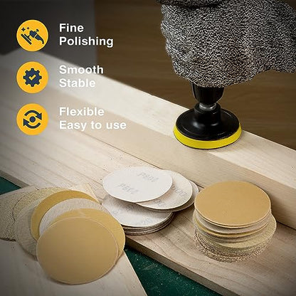 S SATC 50PCS 3 Inch Hook and Loop Sanding Discs Orbital Sander Sandpaper for Orbital Sander Include 40/60/80/120/220/320/400/600/800/1000 Grits Sanding Discs for Woodworking Automotive Metal - style: (40-1000)Grit 50 pack