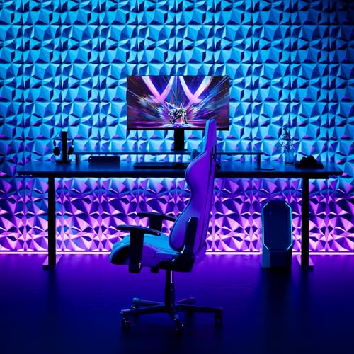 INMOZATA 3D Wall Panels, Diamond Textured PVC Accent Wall Panels - color: B_White
