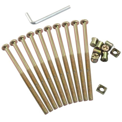 M6 X 100mm Barrel Bolt Nuts, 10 Pack - size: M6(100mm)