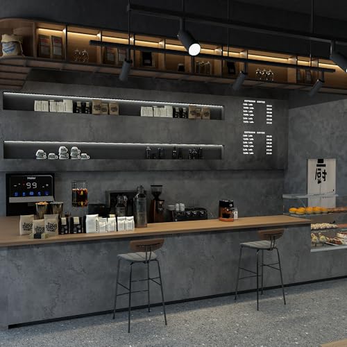 Thick Concrete Wallpaper Peel and Stick Cement Wallpaper 24x354 inch Waterproof Removable Self-Adhesive Contact Paper Matte Dark Gray Texture Wall Paper for Bathroom Bedroom Kitchen Dining Bar - color: Dark Gray, size: 24" x 354"