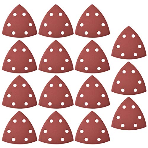 uxcell Detail Sander Sandpaper, Triangular Sanding Paper, Hook and Loop Sanding Pads, Triangle Oscillating Multi Tool, 800 Grits 6 Holes, 15pcs - style: 800 Grits