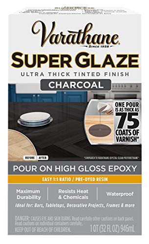 Varathane Super Glaze High Gloss Charcoal Epoxy - color: Charcoal