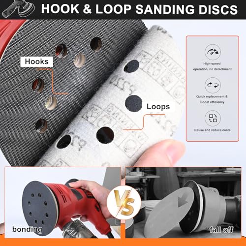 50PCS 5 Inch Sanding Discs 5000 Grit, Wet Dry Hook and Loop Sandpaper - style: 5000Grit